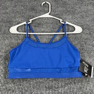 Victoria Sport Sports Bra Womens Large Blue Mesh Crossback Pullover Stretch L